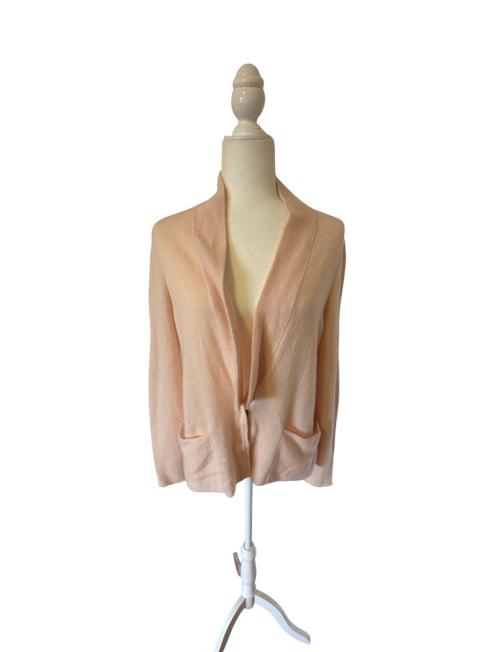 Free People Peach Open-Front Cardigan